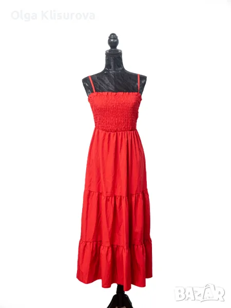 Дълга червена рокля, снимка 1