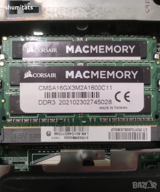 16gb DDR3 1600 2X8gb кит Corsair MACMEMORY, снимка 1