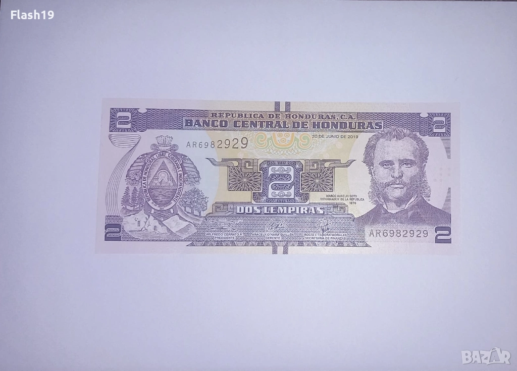 Хондурас 2 лемпира 2019 UNC, снимка 1