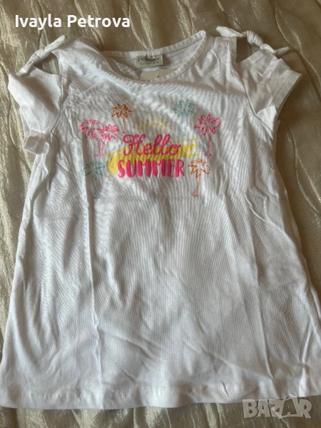 Момичешка блуза за лятото 8-9 годишно, 128-134 см, снимка 1