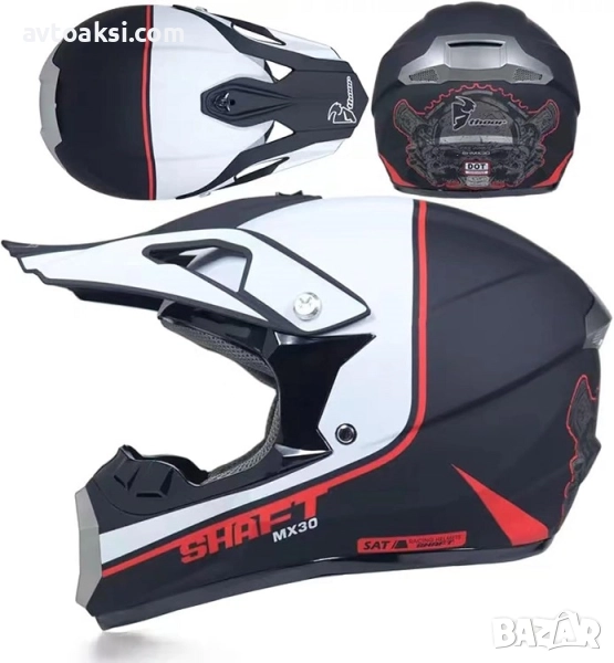 Каска Крос Мотор/Скутер/Бъги/Вело/АТВ -7177, снимка 1