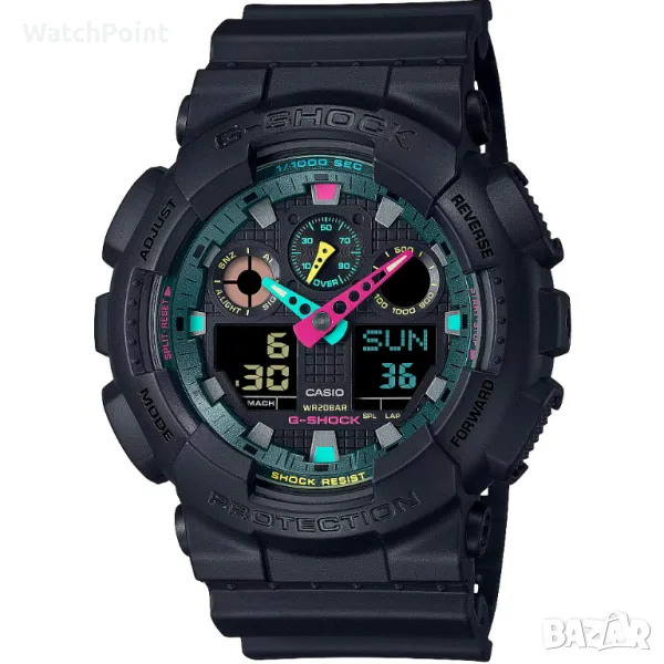 Мъжки часовник Casio G-Shock Multi-Fluorescent Accents Series - GA-100MF-1AER, снимка 1