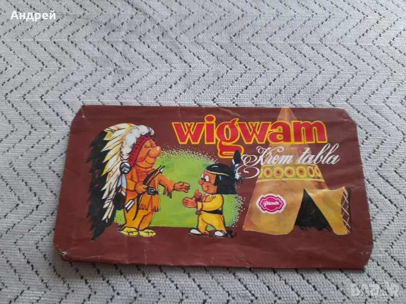 Стара опаковка от шоколад Wigwam, снимка 1