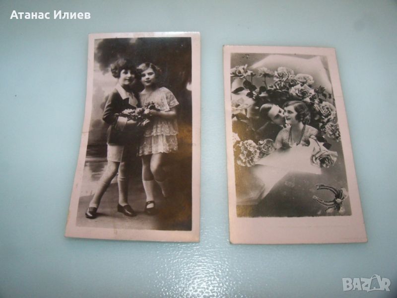 Две малки стари романтични картички 1940г., снимка 1