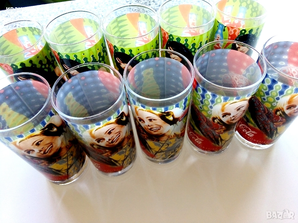 Лот от 10 чаши  "Кока Кола" ., снимка 1