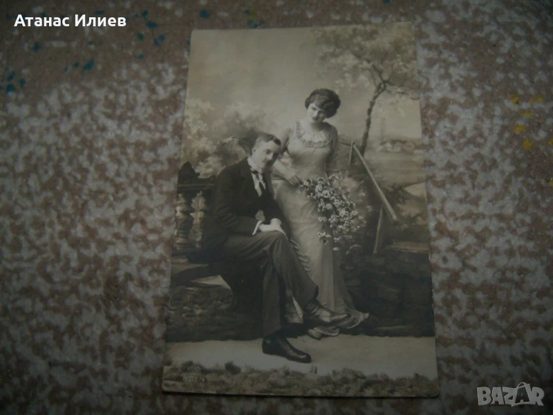 Стара романтична пощенска картичка от 1914г., снимка 1