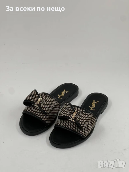 Yves Saint Laurent Дамски Черни Чехли Код E506, снимка 1