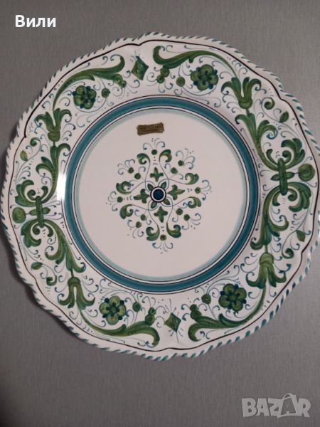 Прекрасна италианска декоративна чиния, снимка 1