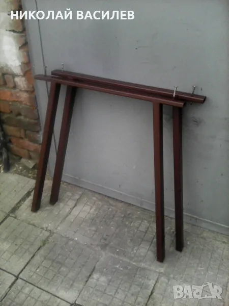 Крака   за   маса / пейка  и  други    -  метални   -  2  броя - Височина  80  см . ширина 75  см ., снимка 1