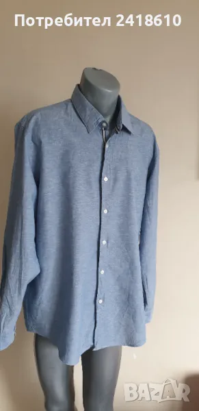 Hugo Boss Lukas Cotton /  Linen Mens Size 2XL  ОРИГИНАЛ! Мъжка Риза!, снимка 1