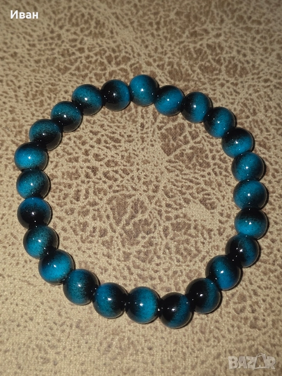 Гривна със синьо тигрово око , снимка 1