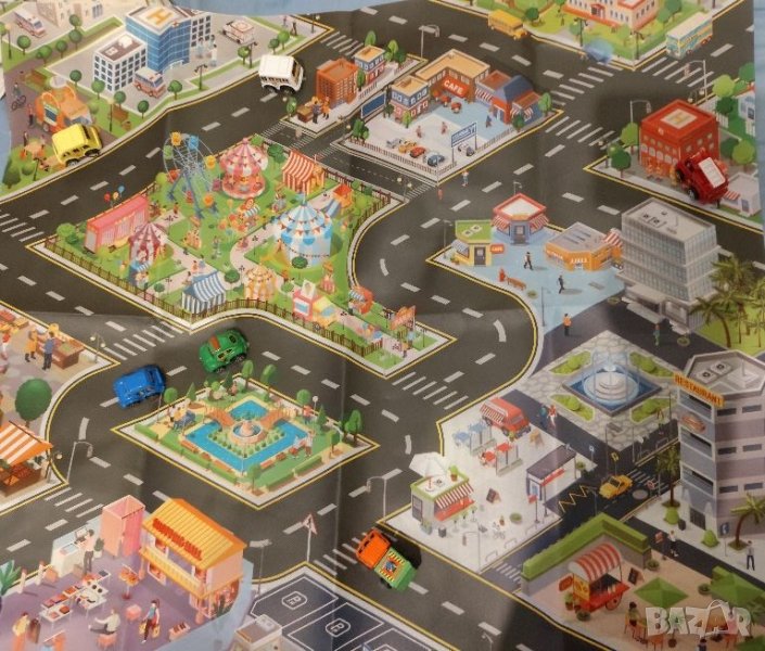 Подложка за игра,тематична карта на градска среда, снимка 1