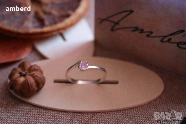 Нежен и елегантен сребърен пръстен - модел R059, снимка 2 - Пръстени - 51354975