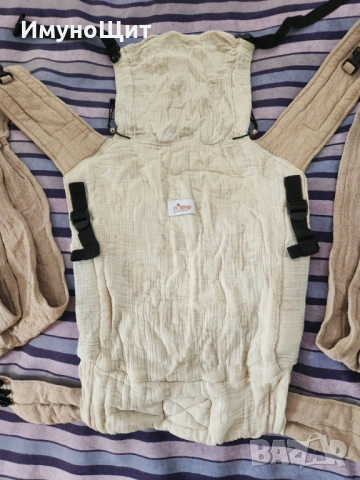 Слинг - еластичен, мрежест, за бебеносене / Ергономична раница, снимка 2 - Кенгура и ранички - 53619959