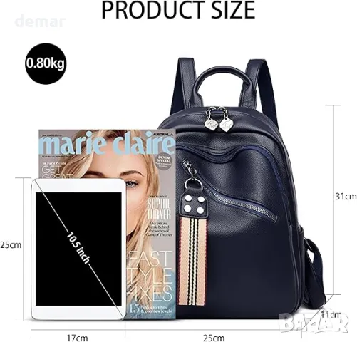 DORRISO Дамска раница с голям капацитет, ръчна чанта, снимка 7 - Раници - 49810879