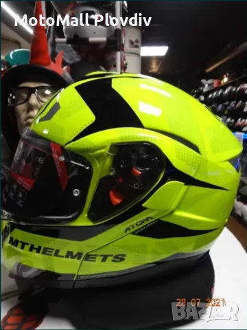 каска MT Helmets каска ATOM SV модуларна мото каска тъмни очила, снимка 3 - Аксесоари и консумативи - 49176463