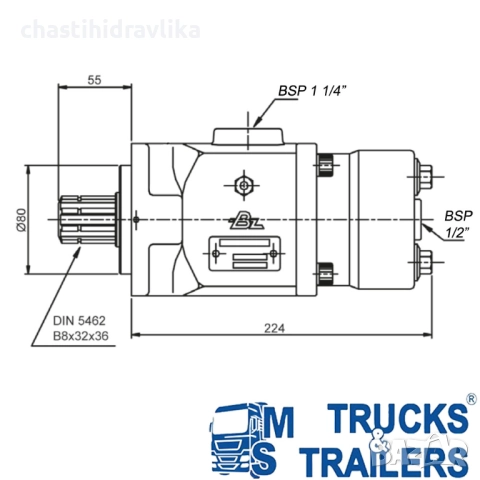 Бутална права помпа 58л BEZARES 5011706, снимка 2 - Части - 52562571