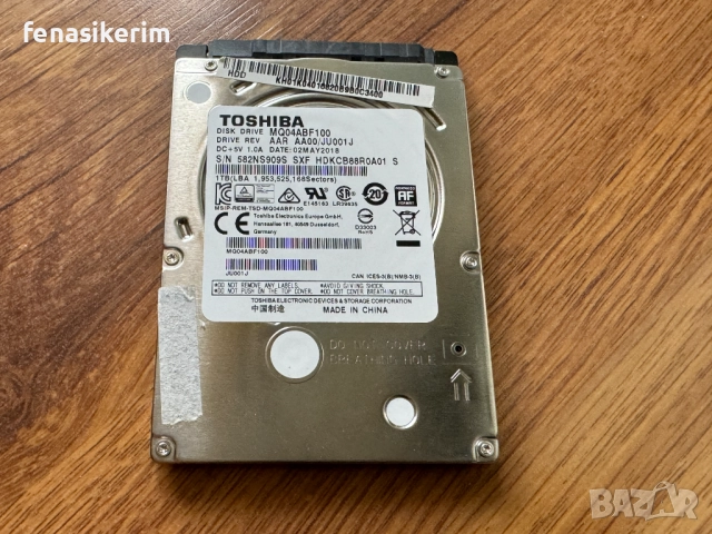 1000GB 1TB HDD Slim 7mm Твърд диск за лаптоп 2.5' Sata 3 Отличен без лоши сектори