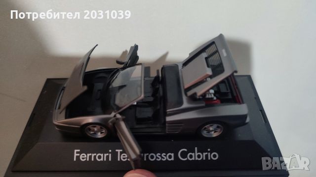 Herpa Ferrari Testarossa cabrio 1/43, снимка 4 - Колекции - 46163682