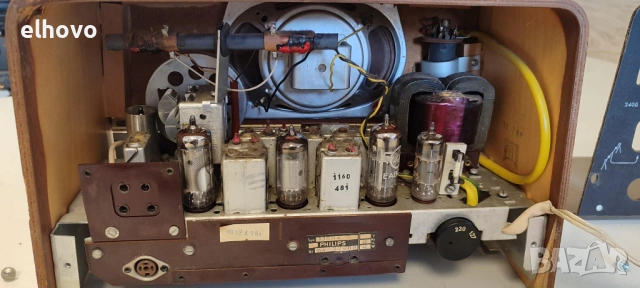 Старо лампово радио Philips Philetta de Luxe 311, снимка 7 - Антикварни и старинни предмети - 53780436