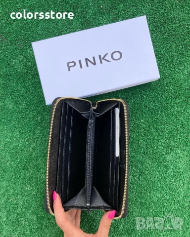 Дамско черно портмоне Pinko/SG59c, снимка 3 - Портфейли, портмонета - 51925621