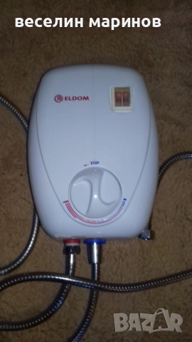 Продавам проточен ел .бойлер за баня ЕЛДОМ 72486В  6,5 КВ., снимка 2 - Бойлери - 53658847