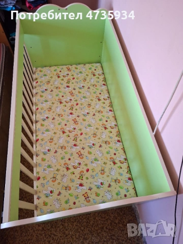 Продава се креватачето е с 3 степени на матрак и опция люлка, снимка 2 - Кошарки - 53810650