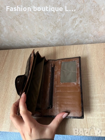 Кафяво кожено портмоне с джоб за монети , карти и книжни пари 🤎, снимка 7 - Портфейли, портмонета - 53176781