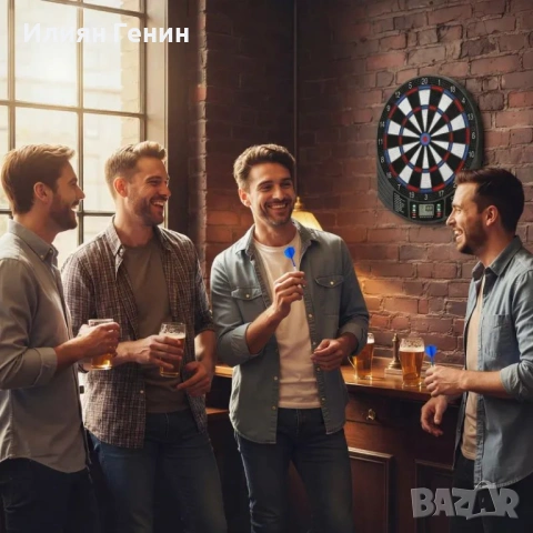 SPORTNOW Електронна миша за дартс за 1-8 играчи, снимка 6 - Дартс - 53776117