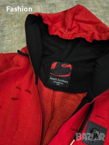 Нова мъжка червена поларена жилетка BENTLI, снимка 2 - Други - 53212705