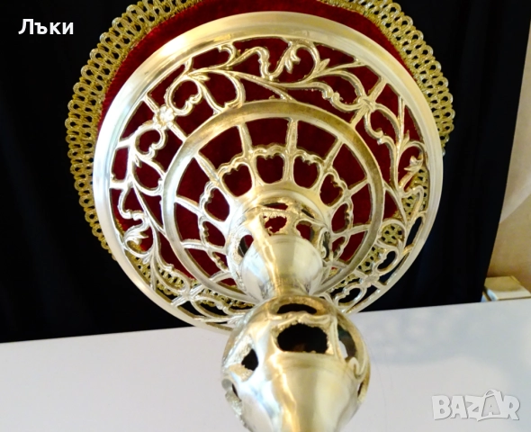 Бронзов свещник Torquato Tamagnini,44 см.,маркиран. , снимка 3 - Антикварни и старинни предмети - 51800328