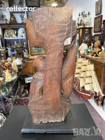 Стара индонезийска дървена скулптура. №8069, снимка 7 - Антикварни и старинни предмети - 54062088
