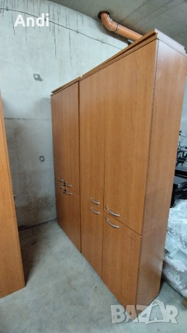 Двукрил гардероб с четири врати - Офис шкаф с рафтове 86/42/205 см, снимка 14 - Гардероби - 53661833