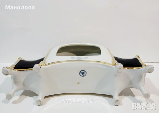 Порцеланов настолен часовник Royal Dux Bohemia Komtesa в стил Empir. , снимка 7 - Антикварни и старинни предмети - 53364627