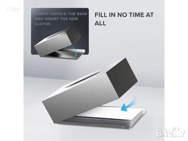 НОВА! Кутия за козметични кърпи салфетки неръждаема стомана, снимка 10 - Други стоки за дома - 53967129