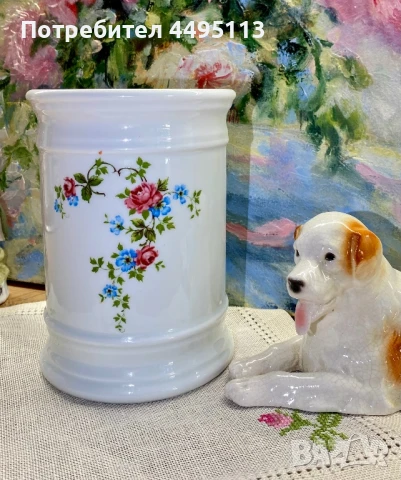 Порцеланов буркан KPM, ръчно рисуван, снимка 7 - Други ценни предмети - 50678686
