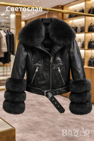 Дамски якета от естесгвена кожа , снимка 2 - Якета - 53526903