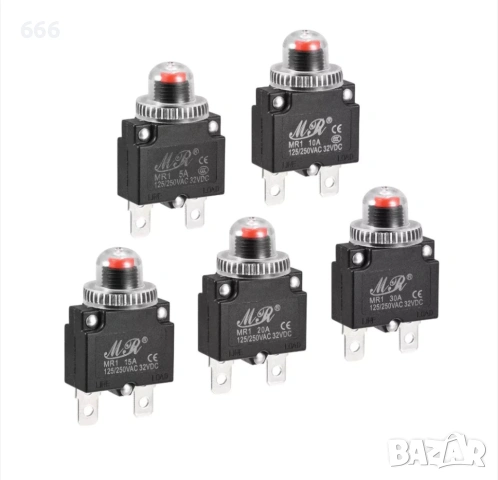 Комплект от 5 бр предпазители срещу претоварване на веригата на 5A