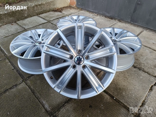  ОРИГИНАЛНИ джанти 18 ' цола 5x112 VW Tiguan / Фолксваген 7J ET43 57,1, снимка 3 - Гуми и джанти - 53113309