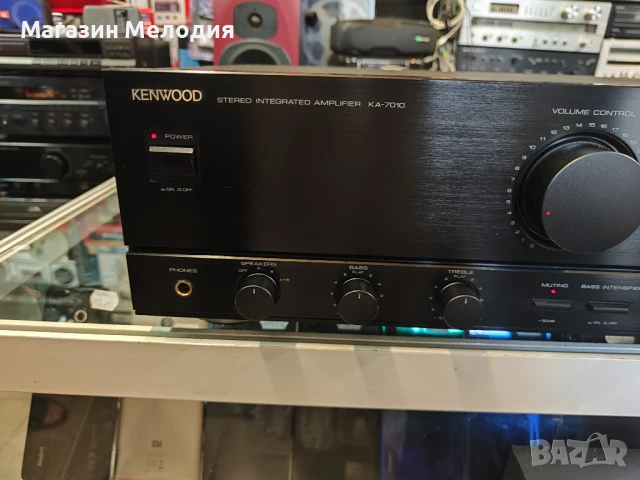 Страхотен стерео усилвател Kenwood KA-7010 Две по 155 вата на 4 ома. В отлично техническо и визуално, снимка 3 - Ресийвъри, усилватели, смесителни пултове - 51181629