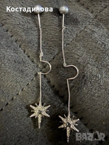 Сваровси обеци , снимка 2 - Обеци - 53918514