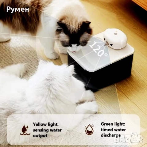 Автоматична поилка за котки със сензор, снимка 2 - За котки - 52849171