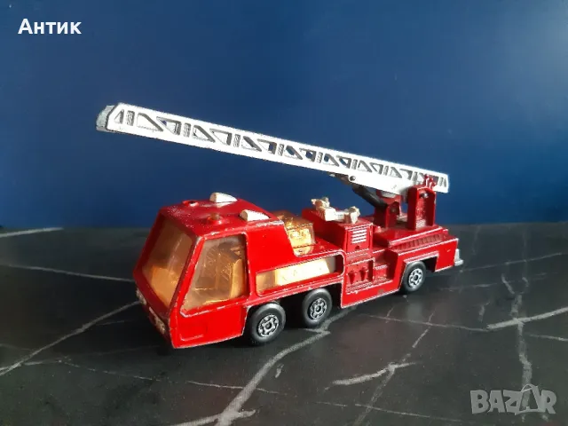 Стара Метална Количка MatchBox Пожарна Super Kings Fire Tender 1972 год., снимка 7 - Колекции - 49549917