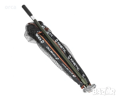 Кеп Kinetic Xarann Landing Net 70x70 телескоп 165см гумиран, снимка 2 - Такъми - 53770701