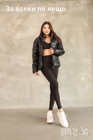 Дамско Черно Зимно Яке Код S14, снимка 3 - Якета - 52393695