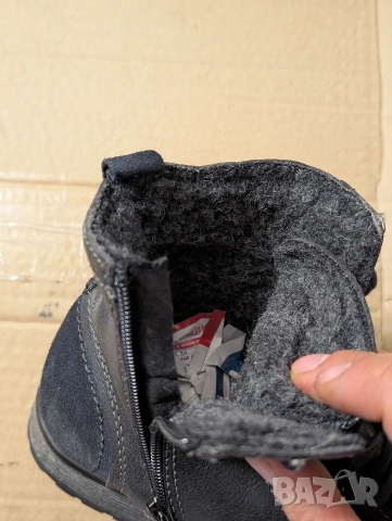 боти от естествена кожа с вълнен хастар S.Oliver номер 45 , снимка 10 - Мъжки боти - 53359791