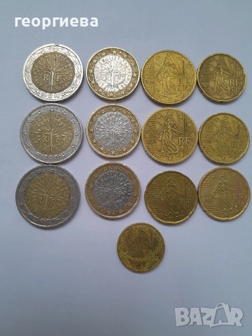 интересни евромонети франция 1999-2002, снимка 2 - Нумизматика и бонистика - 54066858