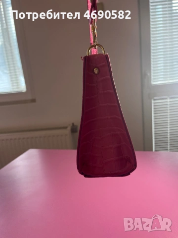Розова чанта от еко кожа, снимка 3 - Чанти - 53046403