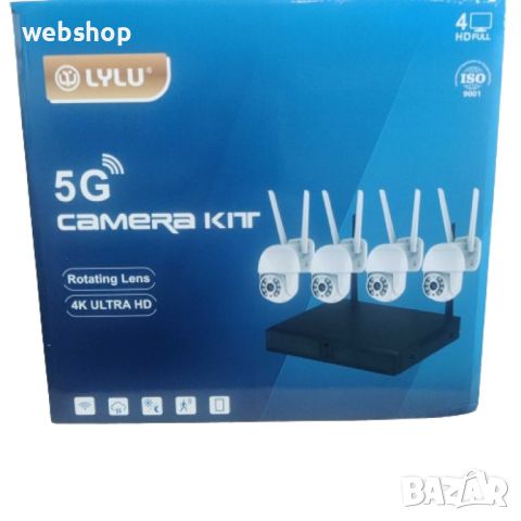 Безжичен WiFi комплект за Видеонаблюдение с 4 камери 4К Ultra HD+DVR , снимка 3 - Комплекти за видеонаблюдение - 46701331