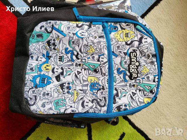 Ученическа раница Smiggle комплект с маркери кутия за храна моливи и таен дневник, снимка 5 - Раници - 46083000